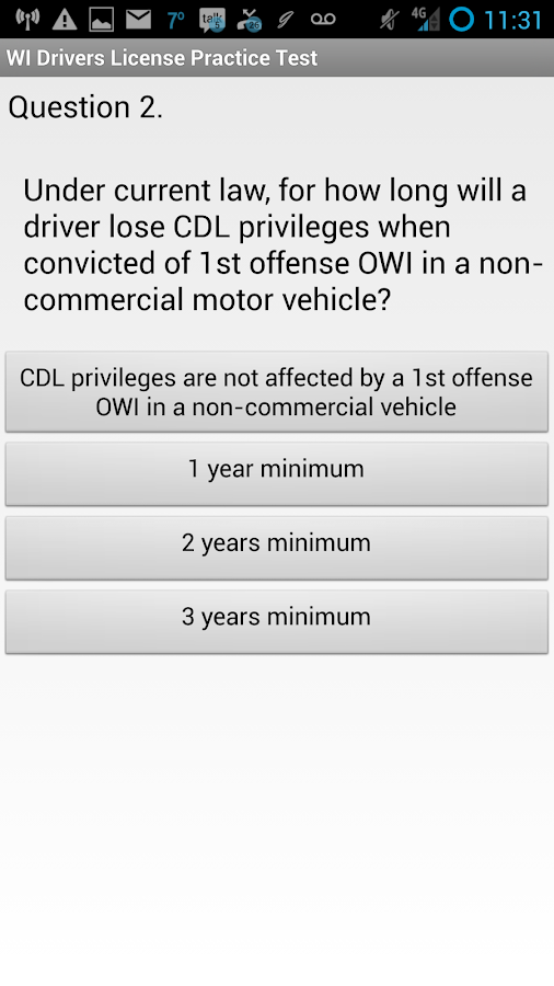 Where can you find some driver's license sample test questions?