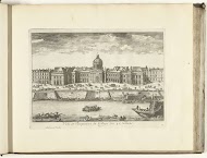 Gezicht op het Collège des Quatre-Nations te Parijs, 1726
