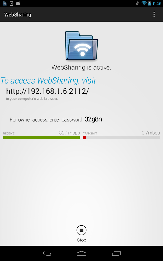 WebSharingLite (File Manager) - screenshot