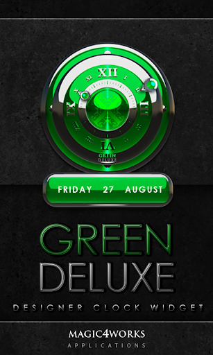 Green Deluxe Clock Widget