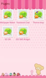 GO SMS Pro Pink Sweet theme Free Apk v1.1