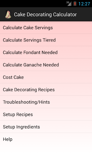 Cake Decorating Calc Free