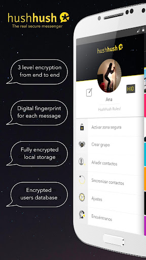 HushHush secure messenger.