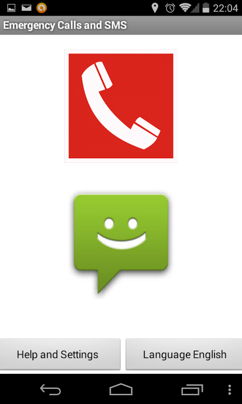 Android application Emergency Calls and SMS screenshort