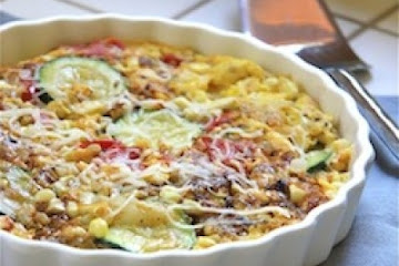 Corn, Zucchini and Roasted Tomato Frittata