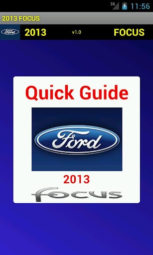 Quick Guide 2013 Ford Focus