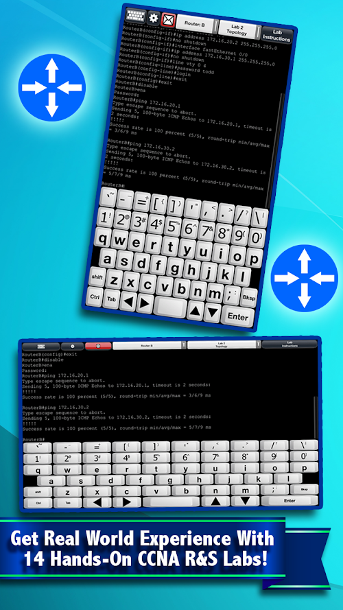 Android application CCNA Labs Cisco IOS Router Sim screenshort