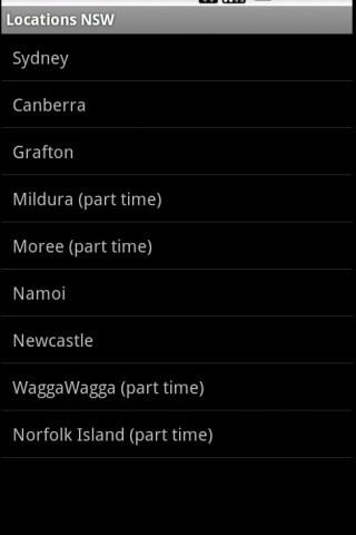 OzRadar5 Screen 2