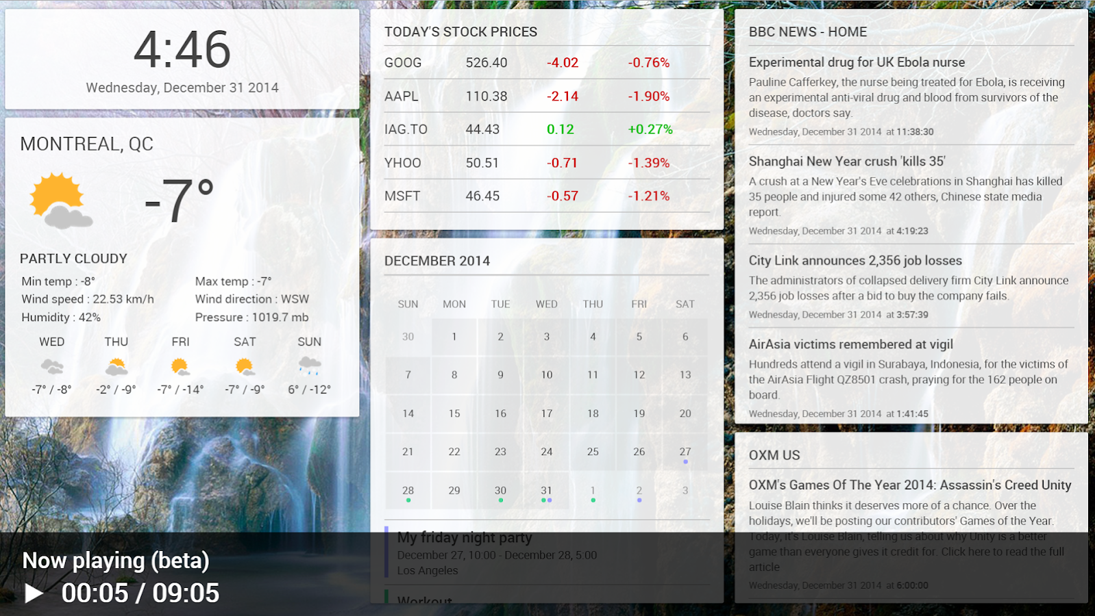    Dashboard Cast- screenshot  