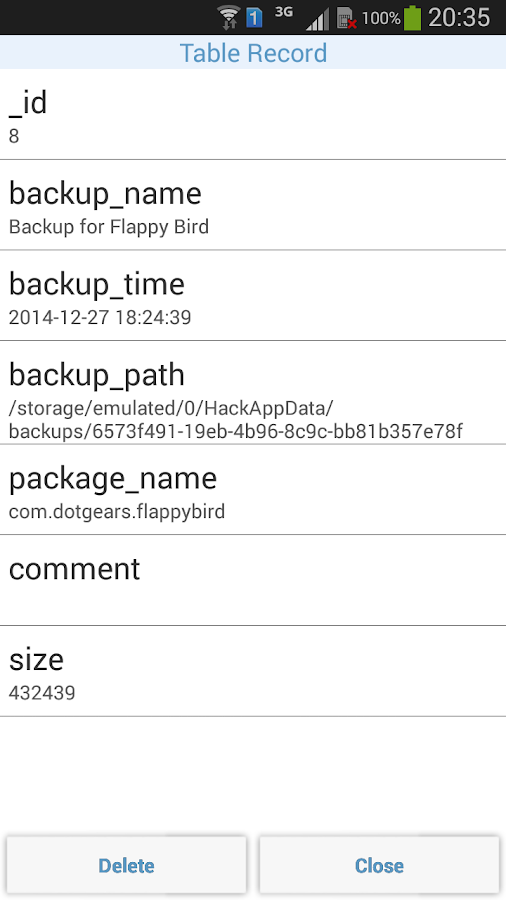 Hack App Data - screenshot