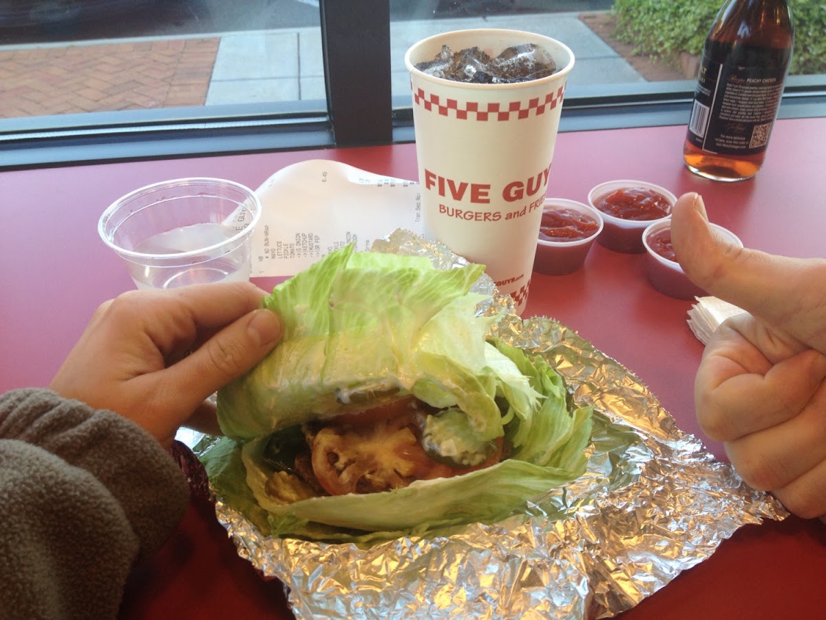Lettuce Wrap Burger Photo From Five Guys