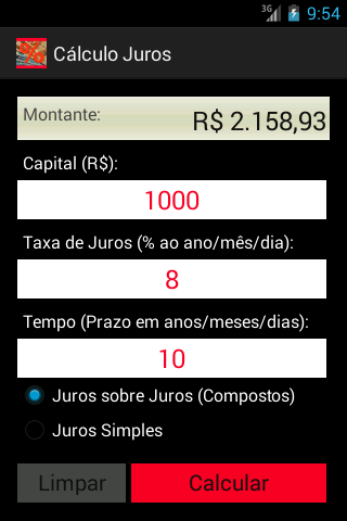 【免費財經App】Cálculo Juros Compostos-APP點子