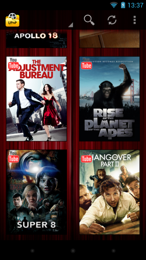 Android application MovieBrowser UPnP screenshort