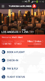 Android application Turkish Airlines screenshot