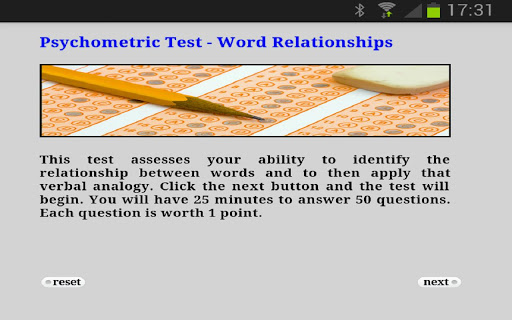 Psychometric Test Word Rel