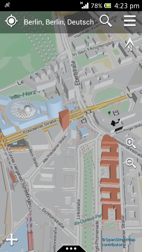 Online 3D Maps Screen 3