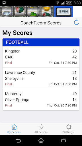 CoachT.com Scores