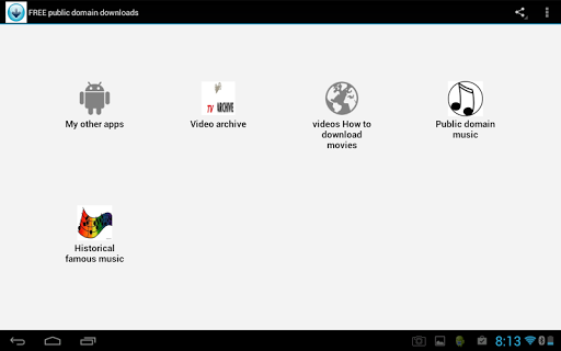 【免費媒體與影片App】FREE public domain downloads-APP點子
