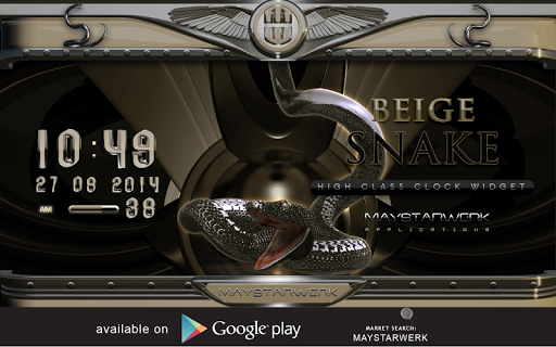 【免費生活App】beige snake clock widget-APP點子