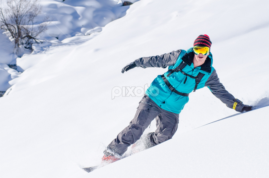 Snowboarder Head On by Jonathon Williams - Sports & Fitness Snow Sports