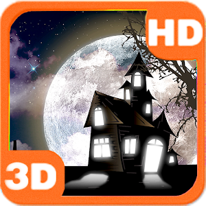 Haunted Cemetery Spooky Moon logo