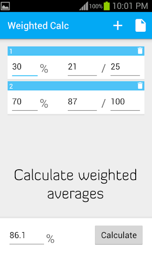 【免費生產應用App】Weighted Calculator-APP點子