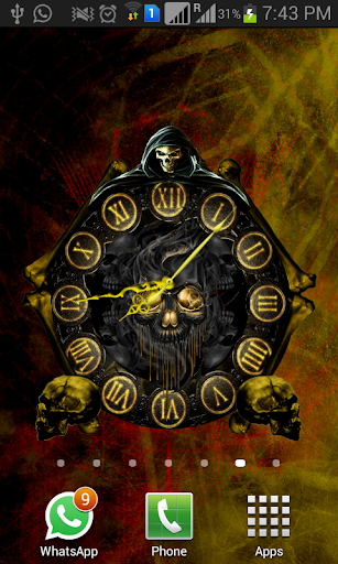 免費下載個人化APP|Skull Gothic Clock app開箱文|APP開箱王