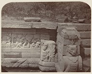 Basreliëf op het pendopo voetstuk aan de westzijde van Candi Panataran.