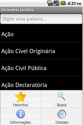 Dicionário Jurídico Screen 1