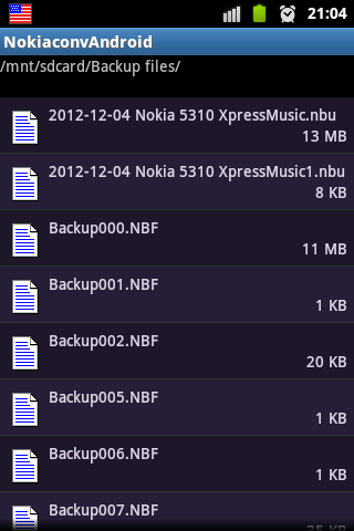 Android application From Nokia to Android screenshort