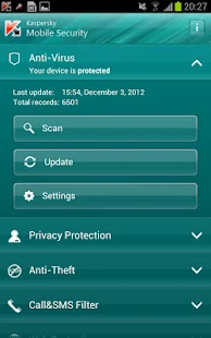 Kaspersky Mobile Security - screenshot thumbnail