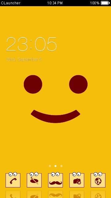 Simple Smile C Launcher Theme Screen 1