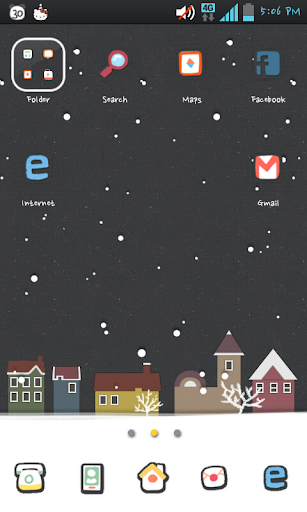 snowy day go launcher theme