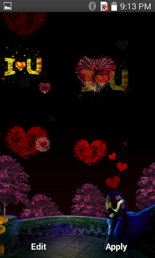 Love Fireworks Live Wallpaper