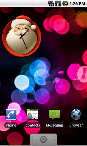 Xmas Santa Clock Widget