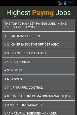 Best Paying Jobs
