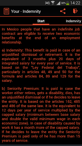 Mexico Indemnity Calculator