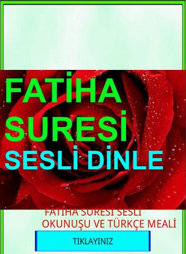 Fatiha Suresi Sesli Dinle Meal