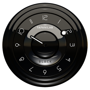 Black clock widget