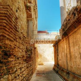 Street in old town by Bepina Spužvasta - City,  Street & Park Historic Districts