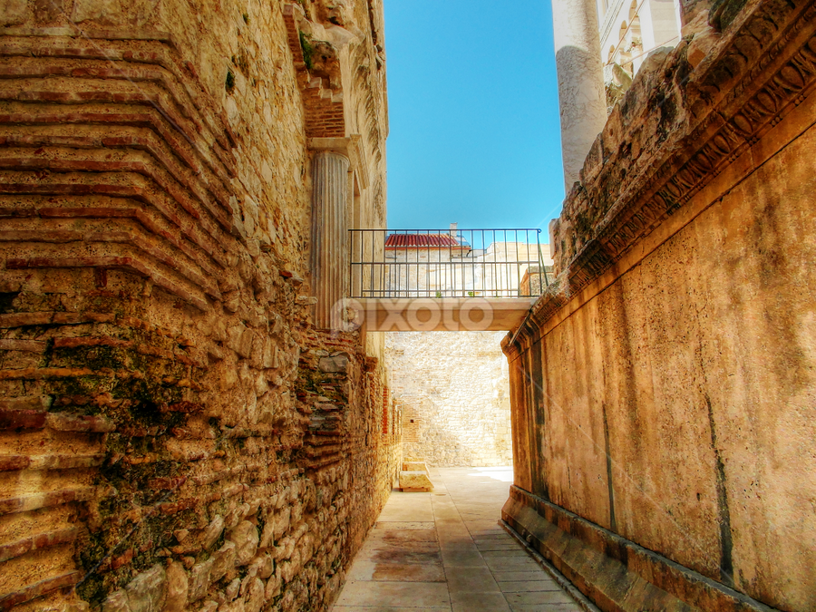 Street in old town by Bepina Spužvasta - City,  Street & Park Historic Districts