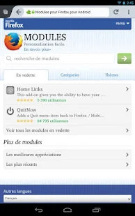 Navigateur web Firefox - screenshot thumbnail