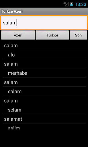 Azerbaijani Turkish Dictionary