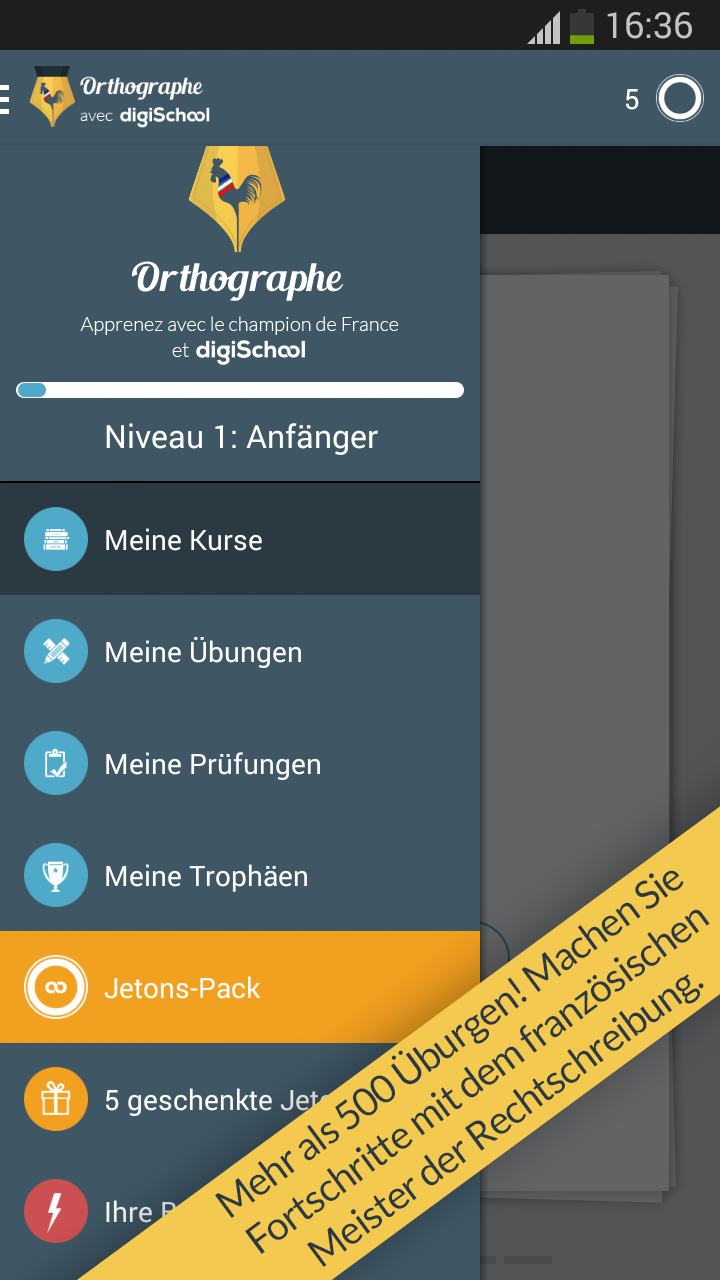 Android application French spelling by digischool screenshort