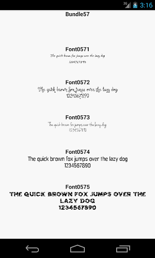 Fonts for FlipFont 57