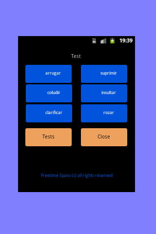 Spanish verb Trainer 4 2014 Screen 2