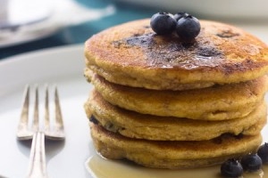 Whole Wheat Blueberry Pancakes