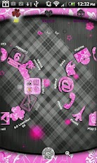 Go Launcher Pink Flowers theme