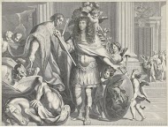 Promotieprent van Aegidius Le Maistre (1665), bovenste gedeelte