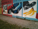 Mural Samochodowo-owocowy